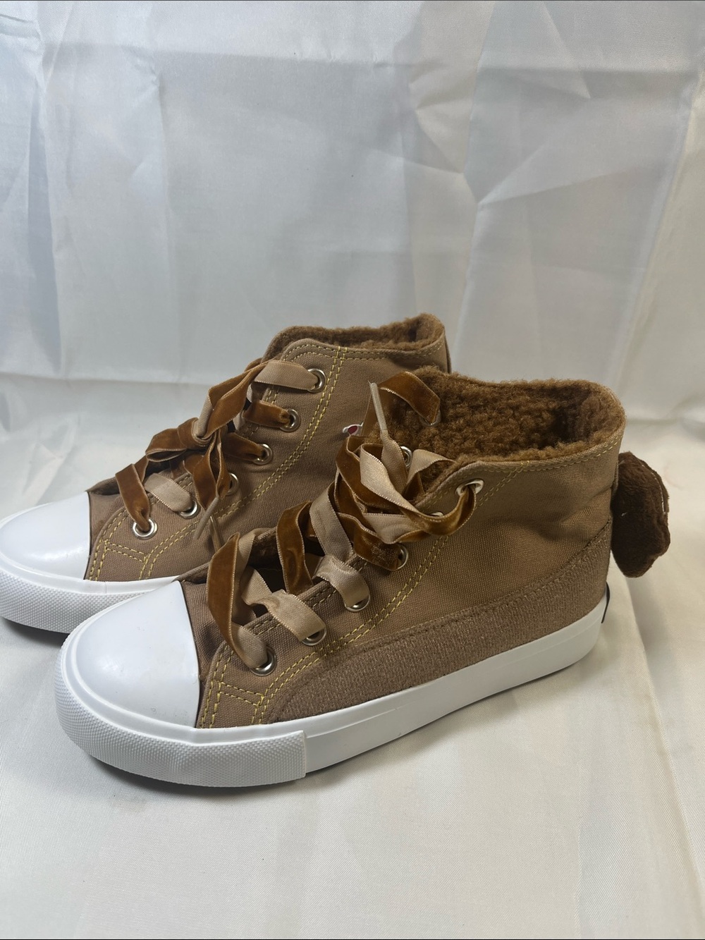 Kids Brown High-Top Rain & Snow Boots with Plush Lining